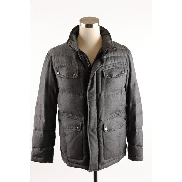 $995 Hugo Boss Wool Down Jacket SZ 52/42 Gray LNWOT